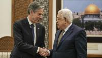 El secretari d’Estat nord-americà, Antony Blinken, i el president palestí, Mahmud Abbàs, avui a Ramal·la