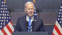 El president dels EUA, Joe Biden, fent un discurs avui al Capitoli
