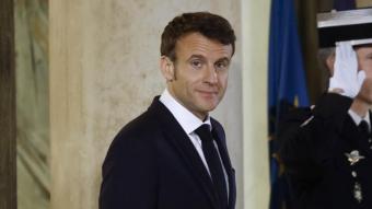 El president francès, Emmanuel Macron ahir al palau de l’Elisi