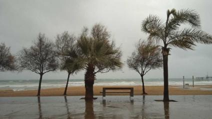 Imatge del temporal d’aquest dimarts a Badalona