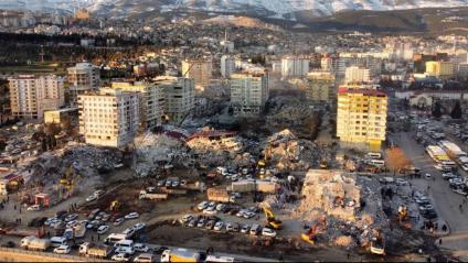 Imatge aèria de la destrucció patida a la ciutat de Kahramanmaras
