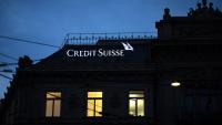Logo de Credit Suisse a la seu principal del banc