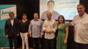 El candidat Jordi Martinez al costat de Jordi Turull en la presentació de la candidatura