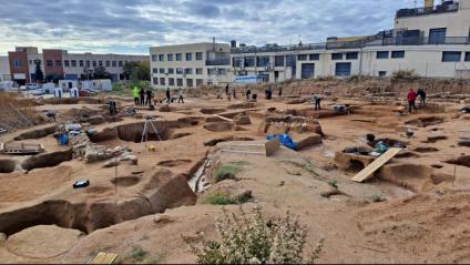 Imatge general del jaciment arqueològic ubicat al polígon Mata-Rocafonda de Mataró