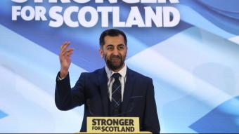 El nou líder de l’SNP, Humza Yousaf, avui després de la seva elecció