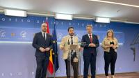 Els quatre diputats del PDeCAT a Madrid en una compareixença recent