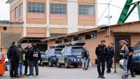 Treballadors i policies a Súria, el dia de l’accident mortal