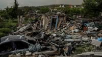 Una casa i un cotxe destrossats a la regió de Donetsk