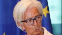 Lagarde, durant la seva intervenció a l’Eurocambra