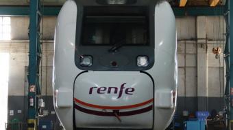 Detall d’un tren de Renfe