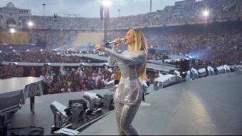 Beyoncé, ahir a l’Estadi Olímpic, en una fotografia proporcionada pel seu equip d’imatge