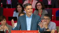 El líder socialista, intervenint al comitè federal del PSOE