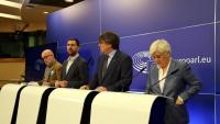 Boye, Comín, Puigdemont i Ponsatí el juliol passat al Parlament Europeu