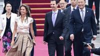 Baixar al-Assad, amb la seva esposa Asma, a l’arribada a la ciutat xinesa de Hangzhou, dijous