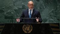Rumen Radev, president de Bulgària, s’adreça a la recent sessió de l’Assemblea General de les Nacions Unides