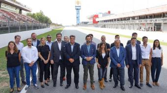 El conseller d’Empresa i Treball, Roger Torrent i Ramió, a la presentació de la fira e-Mobility Experience al Circuit de Barcelona-Catalunya, a Montmeló.