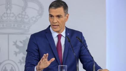 El president Pedro Sánchez compareixia ahir a La Moncloa després de ser proposat pel rei Felip VI a la investidura