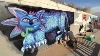 Completaran el mural d’art urbà del concurs del Blanes Urban Festival