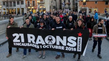 Manifestació de suport a Girona del febrer de l’any passat