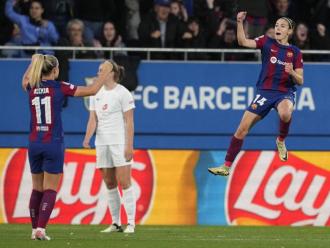 Aitana Bonmatí celebra el gol marcat contra el Brann.