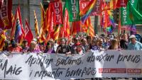Un moment de la manifestació de l’1 de maig de l’any passat, a Girona