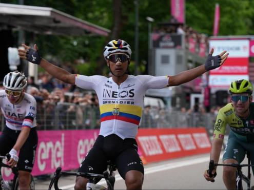 Narváez, guanyador de la primera etapa del Giro d’Itàlia.