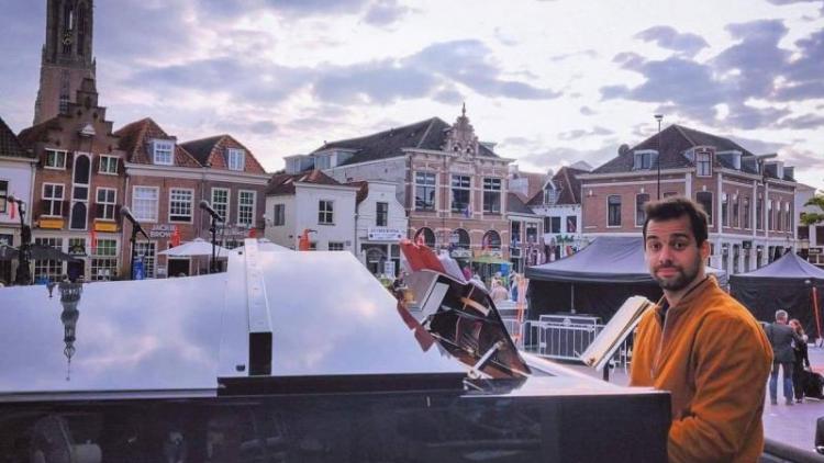 Xavi Torres, provant so abans d’una actuació al Festival de Jazz d’Amersfoort, al centre dels Països Baixos