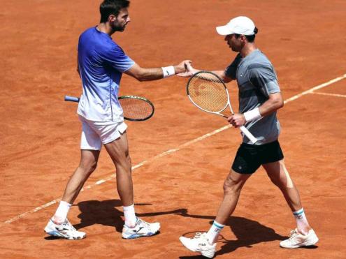 Marcel GRanollers i Horacio Zeballos en el torneig de Roma