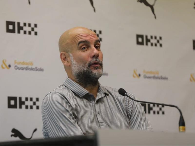 Guardiola a la sala de premsa de la Casa Club del PGA de Caldes de Malavella en el Legends Trophy.